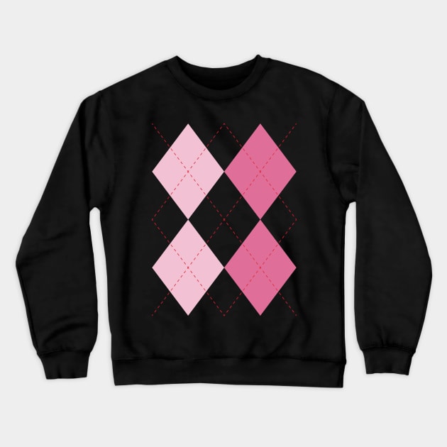 pink argyle Crewneck Sweatshirt by osnapitzami